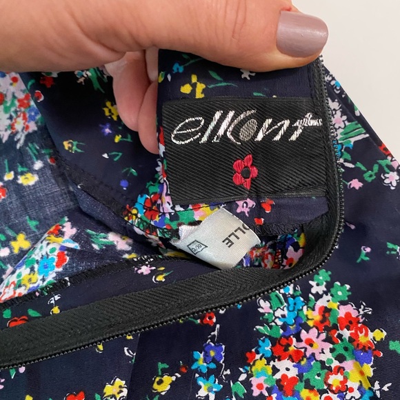 Vintage ELKONT Maxi Flare Skirt Floral High Rise 38 Europe size - Picture 7 of 12